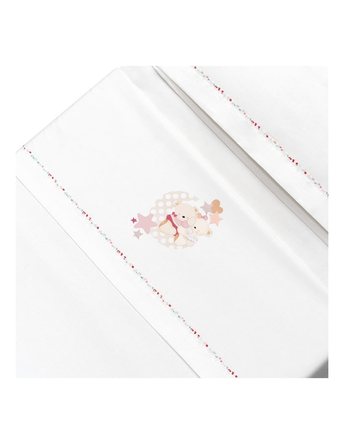 Tríptico cuna bebé con broche AMOROSO – INTERBABY 621003349 Juego de sábanas delicado para recién nacido