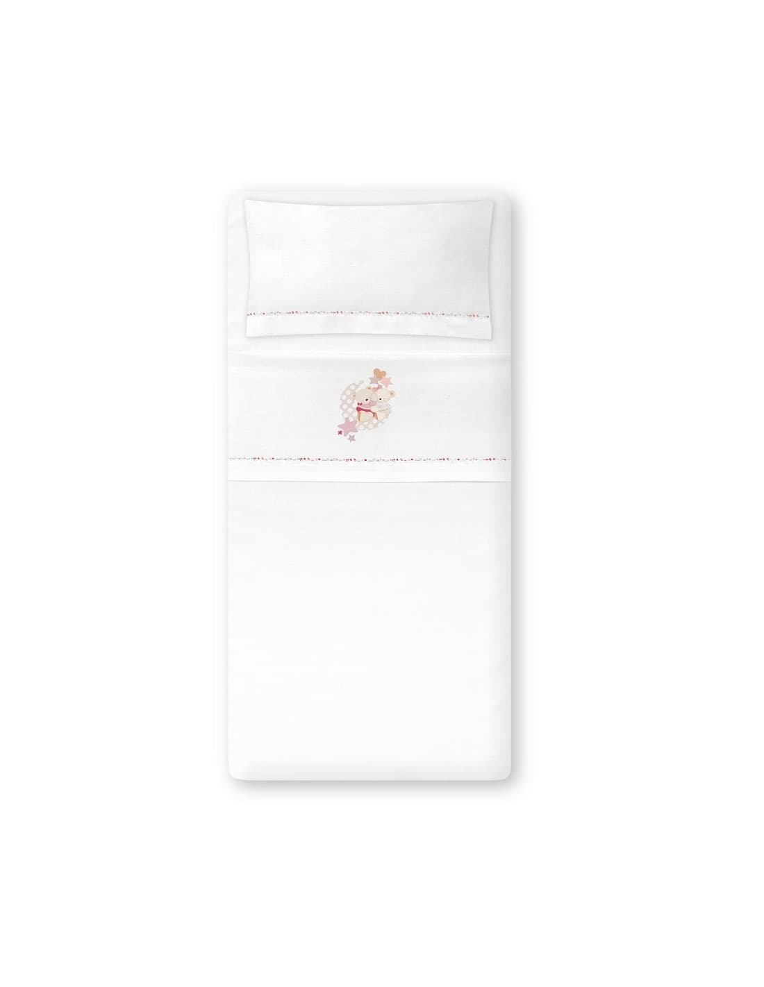 Tríptico cuna bebé con broche AMOROSO – INTERBABY 621003349 Juego de sábanas delicado para recién nacido