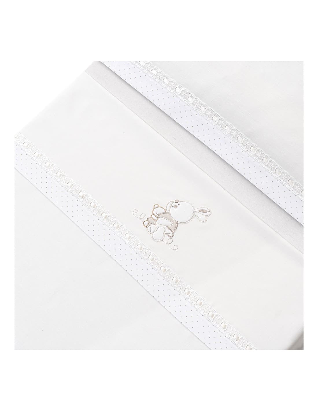 Tríptico de cuna bebé con conejito y pasacinta INTERBABY 621003341– Juego completo listo para regalar