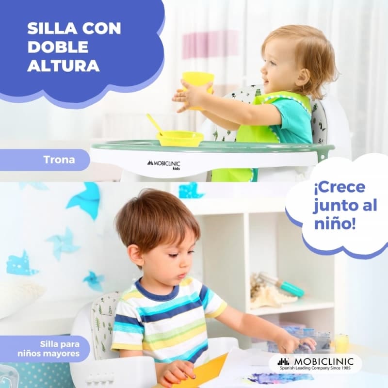 Trona bebé evolutiva 2 en 1 FOREST VERDE MOBICLINIC