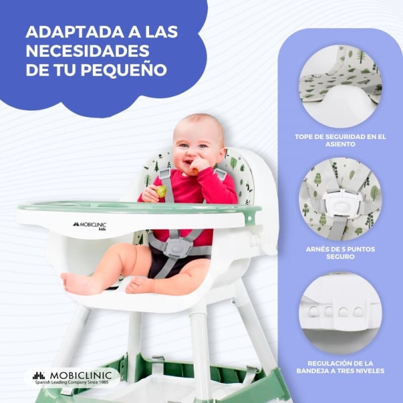 Trona bebé evolutiva 2 en 1 FOREST VERDE MOBICLINIC