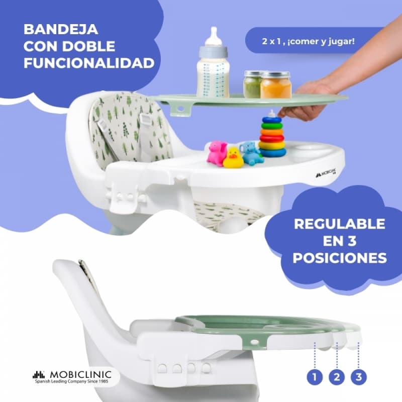Trona bebé evolutiva 2 en 1 FOREST VERDE MOBICLINIC