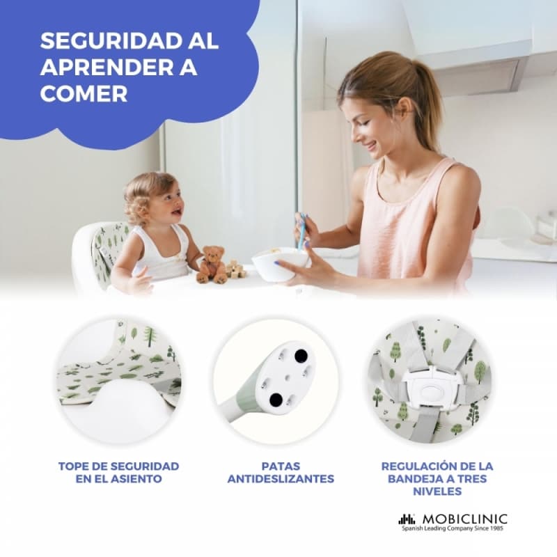 Trona bebé evolutiva 2 en 1 FOREST VERDE MOBICLINIC