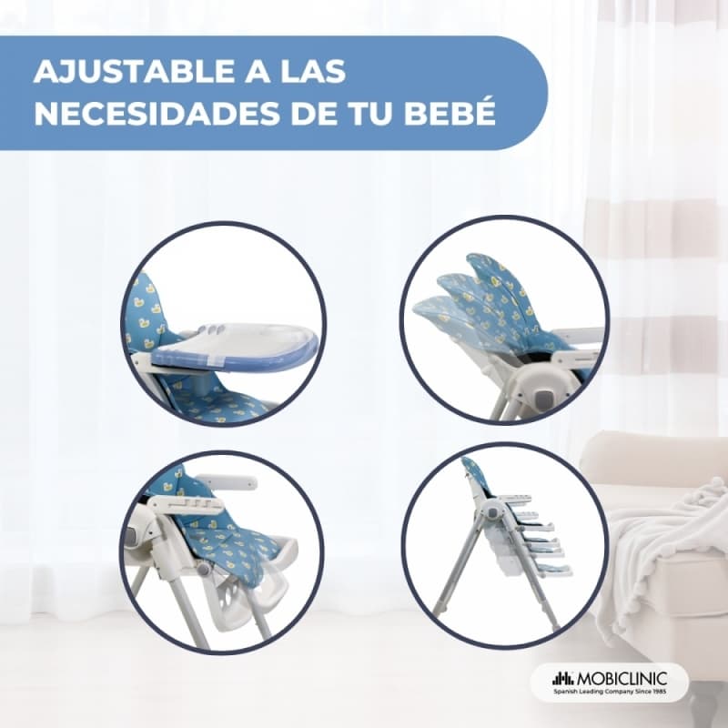 Trona bebé evolutiva con ruedas Mobiclinic Simba Pato