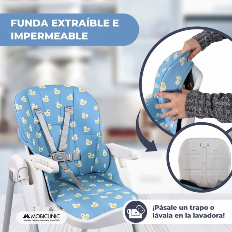 Trona bebé evolutiva con ruedas Mobiclinic Simba Pato