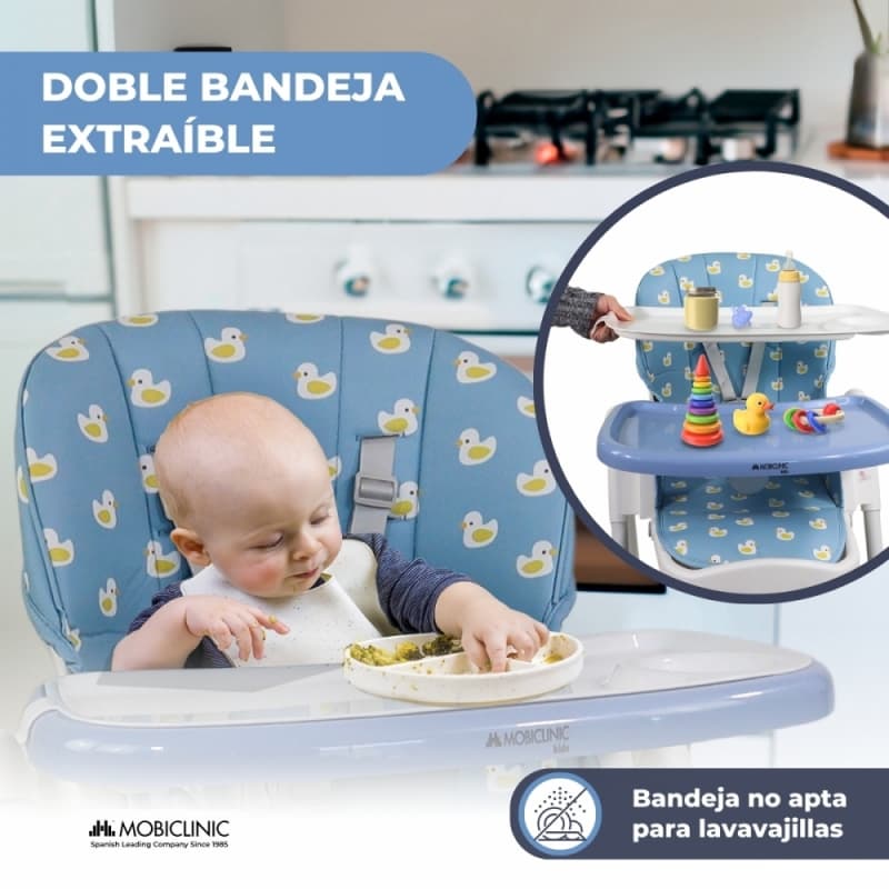 Trona bebé evolutiva con ruedas Mobiclinic Simba Pato