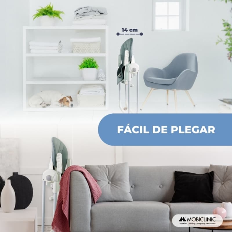 Trona bebé evolutiva con ruedas Mobiclinic Simba Verde