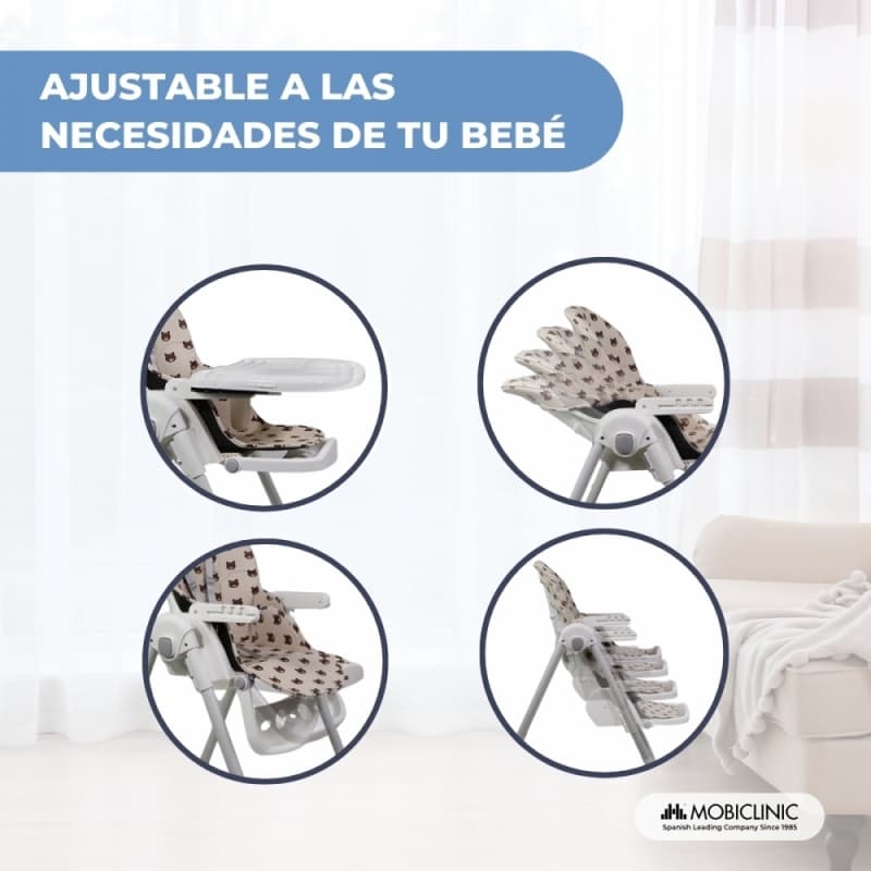 Trona bebé evolutiva con ruedas Mobiclinic Simba Oso