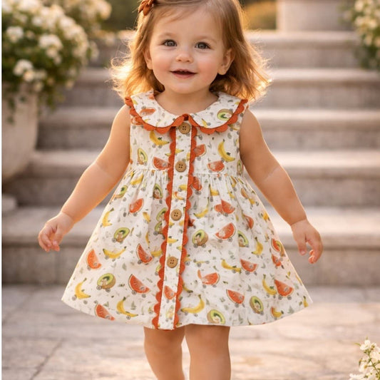 Vestido bebé niña Alber estampado frutas 324003017