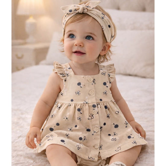 Vestido bebé con braguita y diadema Babybol 622061063
